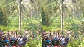 Beredar video memperlihatkan seorang petani kuasa menahan tangis usai ladang miliknya rusak diterjang rombongan motor trail di Trenggalek, Jawa Timur. Hal tersebut menjadi viral di media sosial.