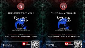 The Yudhoyono Institute (TYI) akan meluncurkan video musik “Save Our World”, sebuah karya kolaboratif dari Presiden ke-6 Republik Indonesia Susilo Bambang Yudhoyono (SBY) dan 35 artis Indonesia lintas generasi yang memadukan kekuatan musik dan pesan 