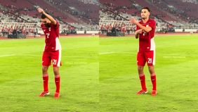 Bintang kemenangan Timnas Indonesia, Jens Raven melakukan selebrasi yang tengah viral yaitu dance pacu jalur setelah ia berhasil mencetak enam gol ke gawang Brunei Darussalam.
