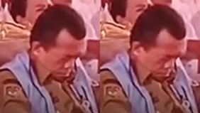 Gubernur Jambi, Al Haris membantah terkait video dirinya tertidur saat Presiden Prabowo Pidato melalui siaran virtual. Hal tersebut menjadi viral di media sosial.