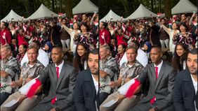 Pelatih Timnas Indonesia, Patrick Kluivert ikut merayakan HUT ke-80 Indonesia di KBRI Den Haag pada Minggu kemarin, 17 Agustus 2025.