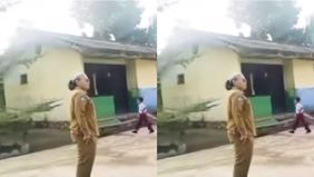 Beredar video memperlihatkan seroang guru hampir mencekik salah satu siswa saat upacara di SDN 9 Kedondong, Lampung. Hal tersebut menjadi viral di media sosial.