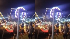 Beredar video memperlihatkan sebuah wahana perosotan pelangi di pasar malam mengalami ambruk serta menelan korban. Hal tersebut menjadi viral di media sosial.