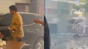 Viral Mobil Listrik Tabrak Lobi Hotel di Klaten Hingga Pengunjung Berhamburan