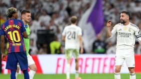 Duel Real Madrid vs Barcelona sempat diwarnai keributan antara pemain setelah pertandingan berakhir yang melibatkan Lamine Yamal dan Dani Carvajal, Thibaut Courtois serta Vinicius Junior.