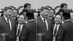Memperlihatkan momen Presiden China, Xi Jinping menghampiri Prabowo Subianto di Konferensi Tingkat Tinggi (KTT) Kerja Sama Ekonomi Asia Pasific (APEC).