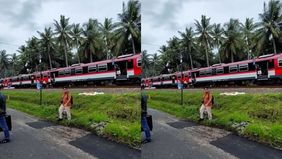 Beredar video memperlihatkan Kereta Api (KA) Bandara Yogyakarta International Airport (YIA) mogok di Kulon Progo. Hal ini 