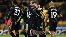 Manchester United meraih kemenangan meyakinkan 4-1 atas Wolves pada pekan ke-15 Liga Inggris di Stadion Molineux, Wolverhampton, Senin waktu setempat.