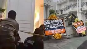 Suasana di sebuah rumah mewah kawasan Perumahan Bukit Baja Sejahtera (BBS), Kota Cilegon, yang diduga menjadi lokasi perampokan disertai pembunuhan pada Rabu 17 Desember 2025, sekitar pukul 09.47 WIB.