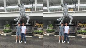 Pemain Timnas Indonesia, Mauro Zijlstra baru saja memposting momen ketika berada di patung panahan di Gelora Bung Karno (GBK) pada Senin kemarin, 19 Januari 2026.