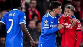 Pemain Benfica, Gianluca Prestianni membantah telah melakukan rasis ke pemain Real Madrid Vinicius Junior dalam playoff babak 16 besar Liga Champions.