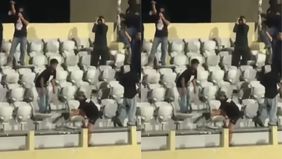 Kericuhan terjadi saat pertandingan Persijap Jepara melawan Persis Solo dalam lanjutan Super League yang berlangsung di Stadion Gelora Bumi Kartini, Jepara, Rabu malam lalu, 3 Maret 2026.