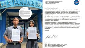 Dua pelajar dari SMK Taruna Bhakti, Rakha Hayya Ilhamsyah dan Balqis Amanda Shifa Dewi, mencatat prestasi membanggakan dengan berkontribusi dalam memperkuat sistem keamanan digital milik NASA melalui program Bug Bounty.