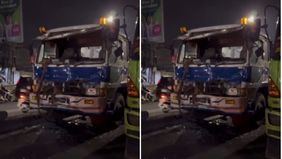 Kecelakaan lalu lintas terjadi di sekitar Flyover Cipendawa, Jalan Raya Narogong, Rawalumbu, Kota Bekasi, Kamis malam. 30 April 2026, sekitar pukul 23.30 WIB.