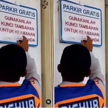 Viral Oknum Dishub Hapus Plang Tulisan Parkir Gratis di Minimarket
