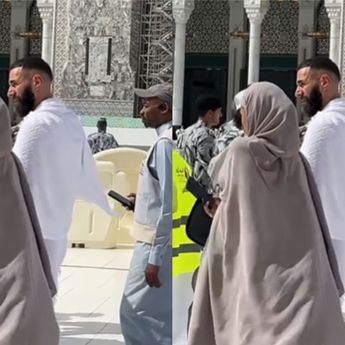 Viral Pemandu Umrah Ini Tak Nyangka Bertemu Karim Benzema di Mekkah