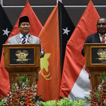 Prabowo Berkunjung ke Papua Nugini, Temui PM James Marape