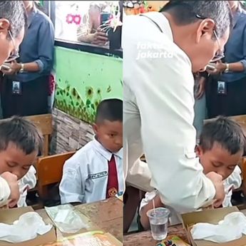 Viral Anak SD Ini Pilih Bawa Pulang Jatah Makan Gratis untuk Neneknya