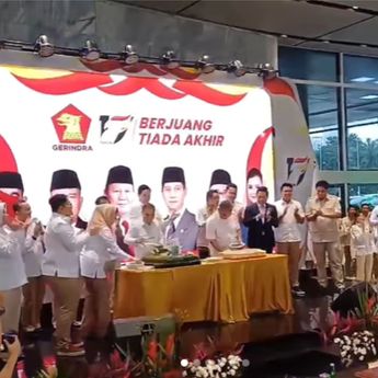 Momen HUT Ke-17 Gerindra Dirayakan di Gedung DPR 