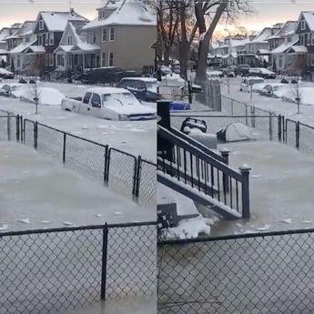 Jalan di Detroit AS Membeku Usai Banjir Disertai Suhu Dingin Ekstrim