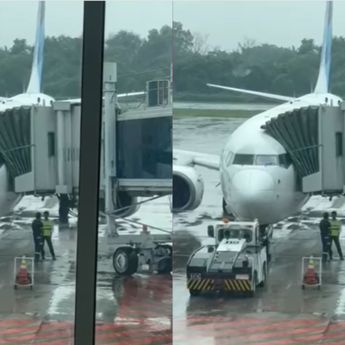 Garuda Indonesia Turunkan Penumpang Usai Ada Kerusakan di Pintu Kaca Pesawat