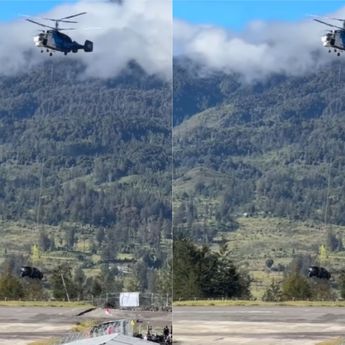 Viral Warga Papua Beli Mobil Diantar Pakai Helikopter