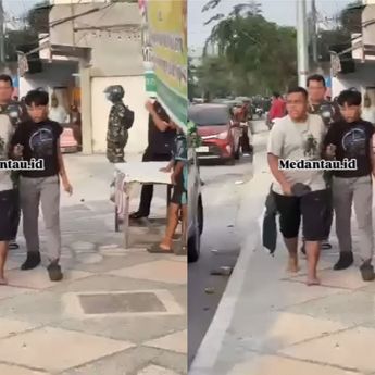Momen Anggota TNI dan Warga Tangkap Geng Motor di Jalan Gatot Subroto