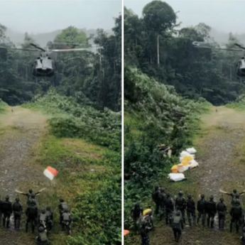 Ini Cara TNI Dapat Kiriman Logistik di Tengah Hutan Papua