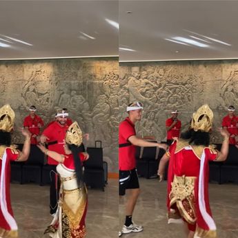 Jay Idzes dan Jordi Amat Diajak Nari Khas Bali