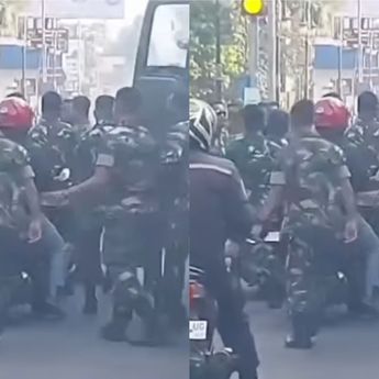 Ormas GPK Geber Knalpot di Dekat Truk TNI yang Bawa Anggota Yonif 403 di Magelang