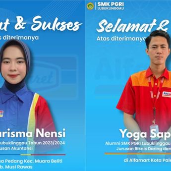 Viral SMK PGRI Lubuklinggau Beri Selamat Kepada 2 Alumni yang Kerja di Minimarket