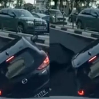 Mobil di Singapura Masuk Sinkhole, Sopir Berhasil Dievakuasi