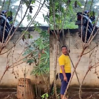 Diduga Ulah Maling, Motor Nyangkut di Pagar Beton 2 Meter