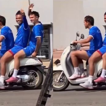 Eliano Reijnders, Adam Alis dan Saddil Ramdani Bonceng Tiga ke Tempat Latihan