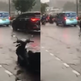 Jalan MT Haryono Tergenang Banjir, Lalin ke Pancoran Macet Parah