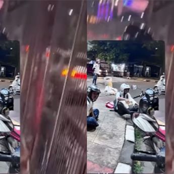 Viral Mobil Tabrak Lari Pengendara Motor di Samping Tol Jakarta-Merak Jakbar