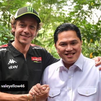 Momen Akrab Erick Thohir dan Valentino Rossi Saat Makan Siang di Lombok