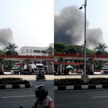 Kebakaran Landa Pemukiman di Kelapa Gading, Asap Hitam Membumbung Tinggi ke Langit