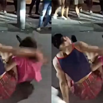 Viral 2 Waria Adu Jotos Hingga Tersungkur di Canggu