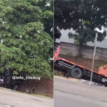 Kecelakaan di Tol Kunciran, Mobil dan Truk Terperosok ke Selokan Dekat Exit Metland