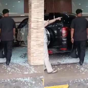 Viral Mobil Toyota Rush Plat Merah Tabrak Toko Bandeng di Semarang
