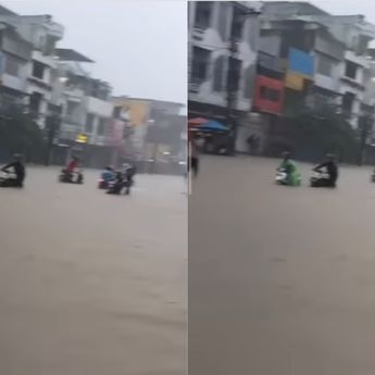 Hujan Deras Rendam Sejumlah Ruas Jalan di Medan, Banyak Kendaraan Mogok