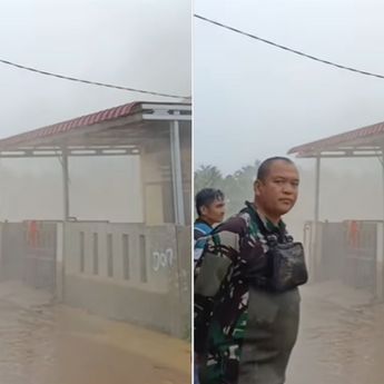 Rumah Hanyut Diterjang Banjir di Padang, Kopka Marinir Ikhwan Arif Tetap Teguh
