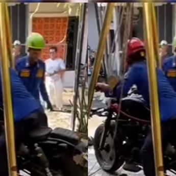 Viral Damkar Evakuasi Moge Usai Masuk ke Septic Tank di Depok