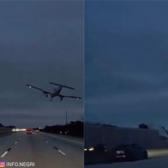 Pesawat Mendarat Darurat di Jalan Tol, Tabrak Toyota Camry dan Lukai Pengemudi