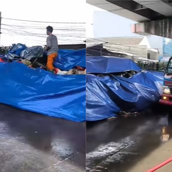 Viral Sampah di Tangsel Menumpuk sampai Ditutup Terpal dan Disemprot Supaya Gak Bau