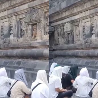 Viral Sekelompok Orang Zikir di Candi Prambanan