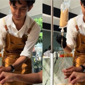 Viral Minum Kopi Pakai Infus di Kafe Bali Tuai Kontroversi