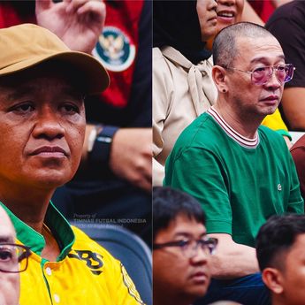 Bahlil Hingga Coach Justin Nonton Laga Timnas Futsal Indonesia vs Jepang