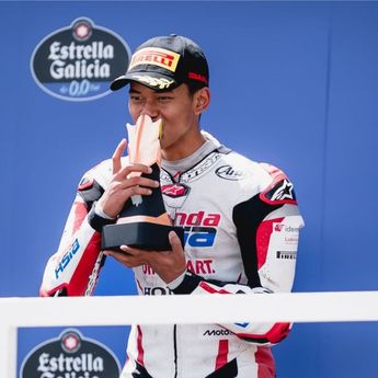 Veda Ega Pratama Ukir Sejarah Usai Raih Podium Ketiga di Moto3 Brasil 2026